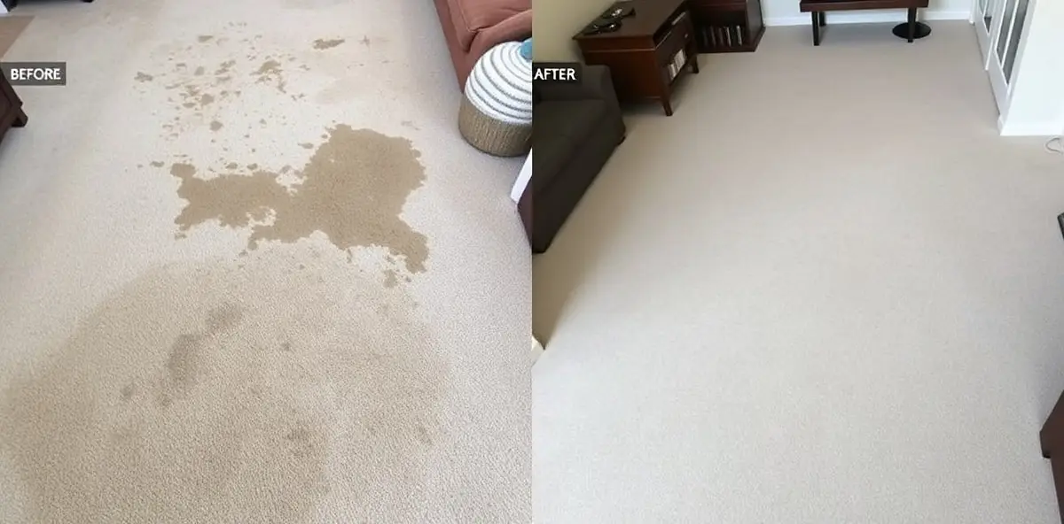 Before and After Carpet Cleaning